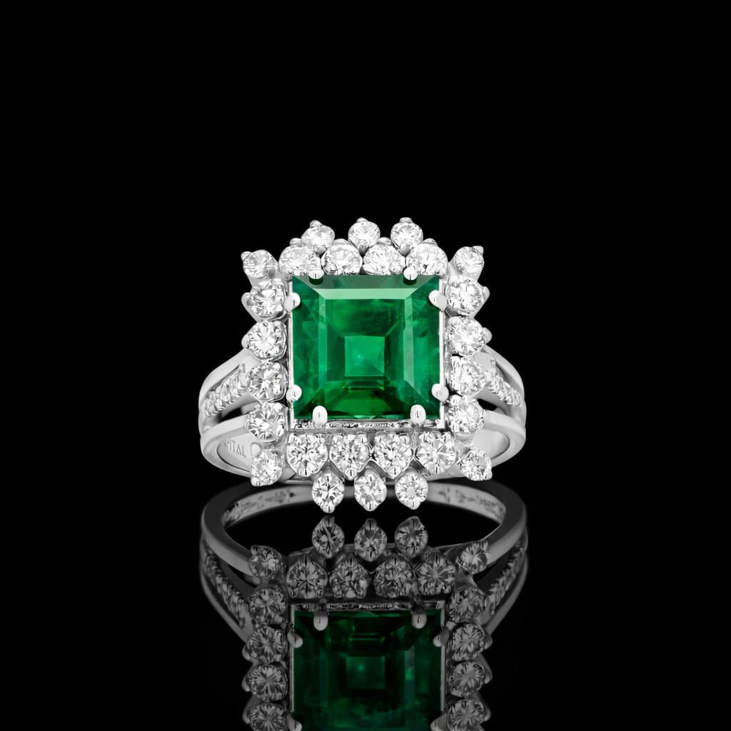 Columbian Muzo Emerald Diamond Ring