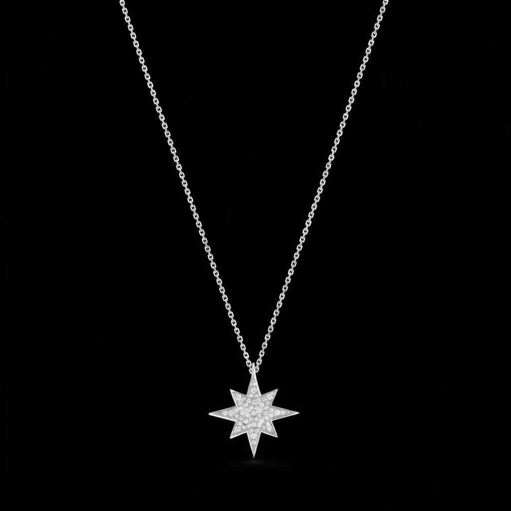 Star Diamond Pendant Necklace