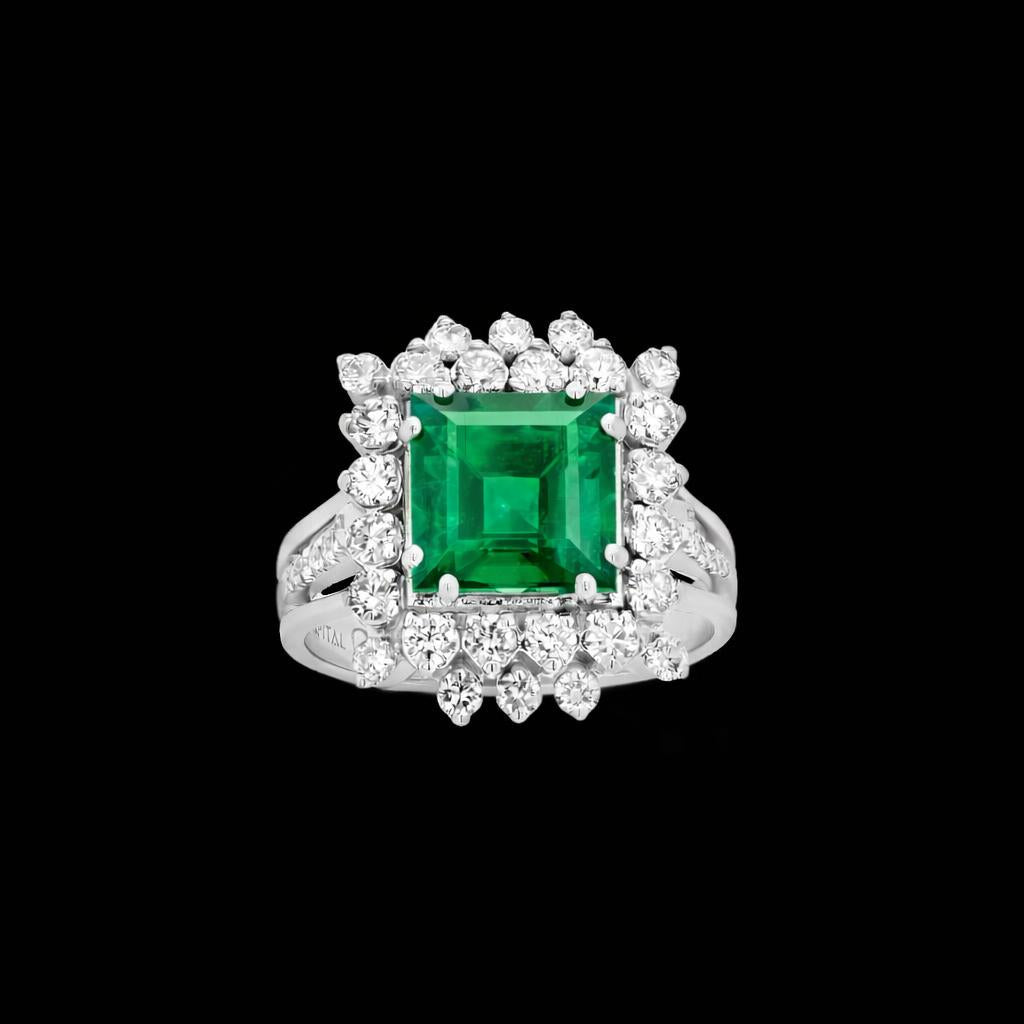 Columbian Muzo Emerald Diamond Ring