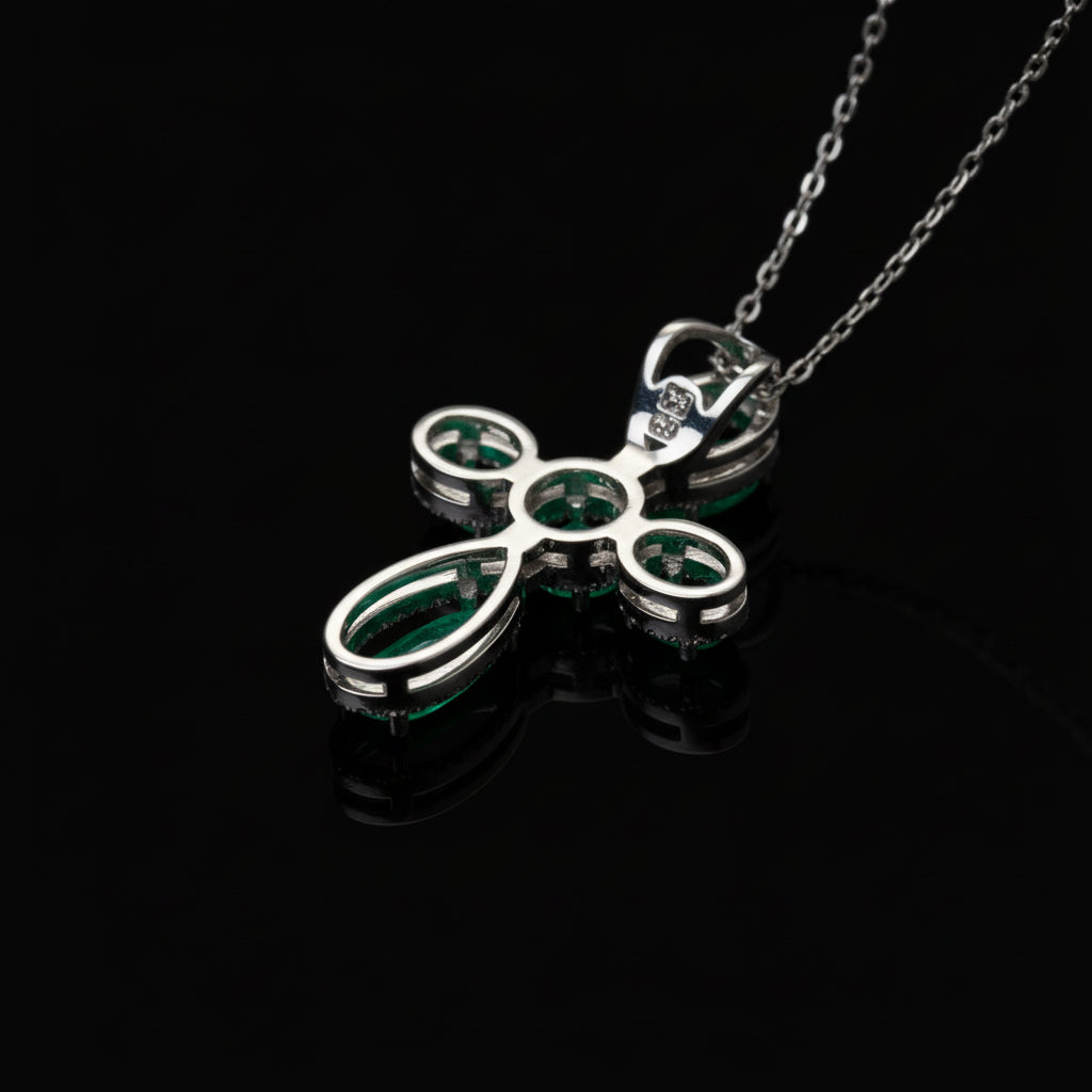 Colombian Emerald Cross Pendant