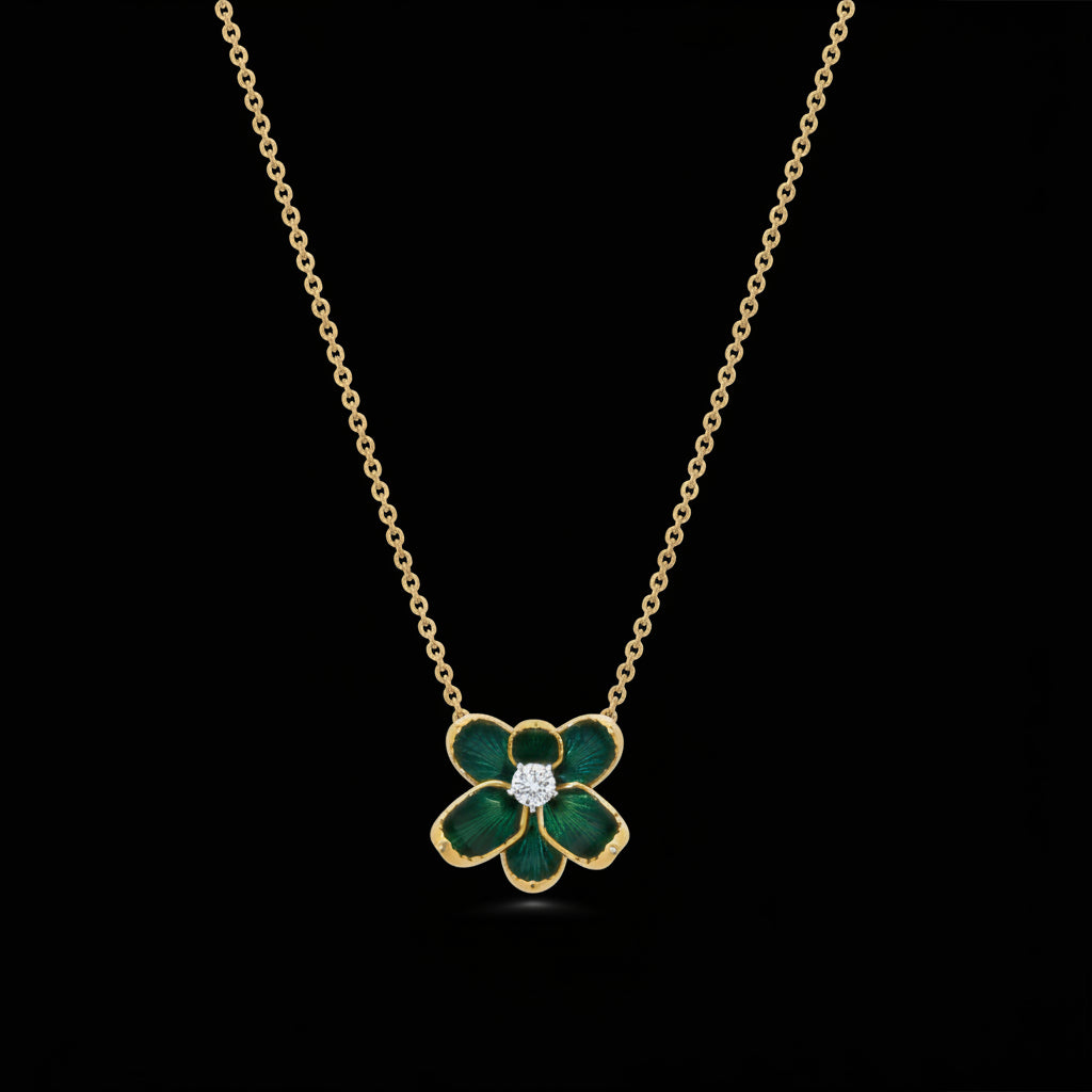 Green enamel Bloom